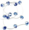 1 10x12mm Blueberry Quartz Faceted Flat Drop